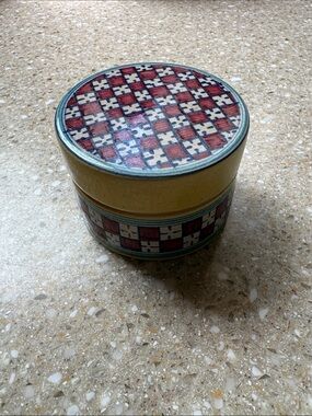 Vintage Guild House Italian Pottery Geometric Design Trinket Box with Lid